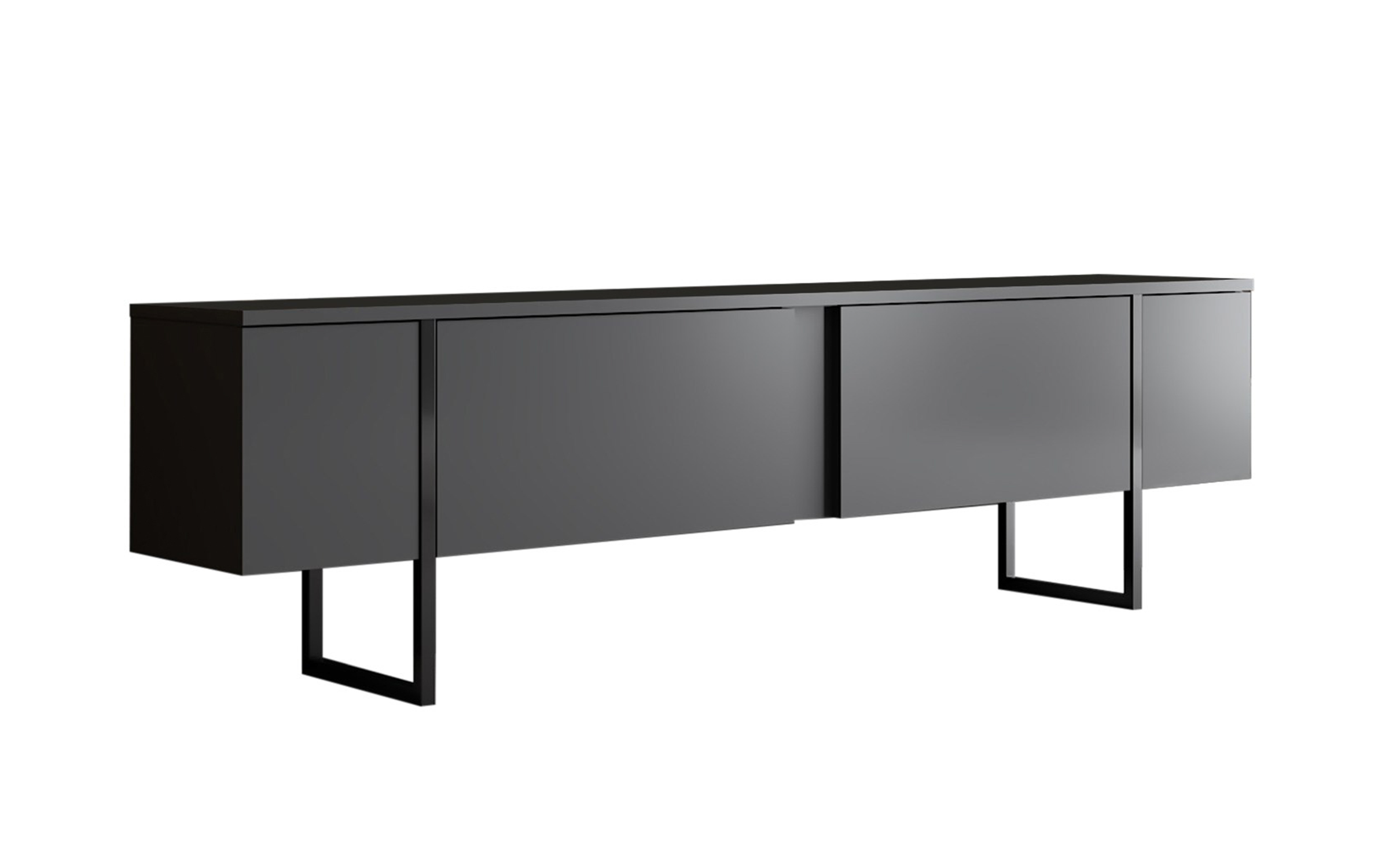 Modul TV Larso, antracit + negru  5